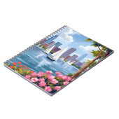 Boston Harbor Spring | Boat Bay City Skyline ノートブック (左側)