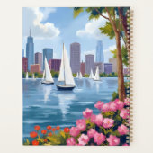 Boston Harbor Spring | Boat Bay City Skyline プランナー手帳 (裏面)