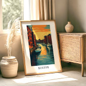 Boston Harbor Sunset Poster ポスター