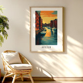 Boston Harbor Sunset Poster ポスター