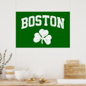 boston irish st patrick's shamrock clover southie ポスター (キッチン)