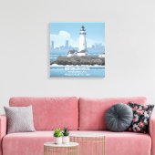 Boston Lighthouse キャンバスプリント (インサイチュ (リビング))