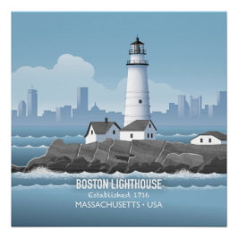 Boston Lighthouse ポスター