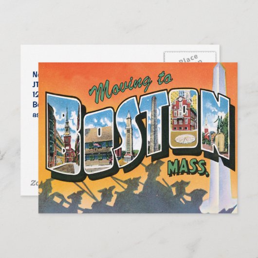 Boston MAへの移行ヴィンテージの変更 案内ポストカード (正面/裏面)