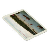 Boston MA, The Charles River at Riverside,ヴィンテージ マグネット (右側)