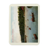 Boston MA, The Charles River at Riverside,ヴィンテージ マグネット (縦)