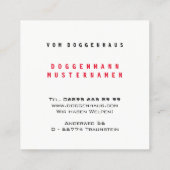 Boston Mantle Great Dane スクエア名刺 (裏面)