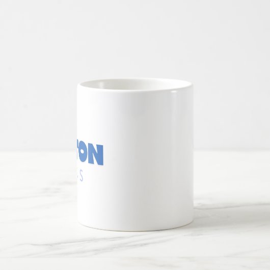 Boston Massachusetts Blue Modern コーヒーマグカップ (中央)