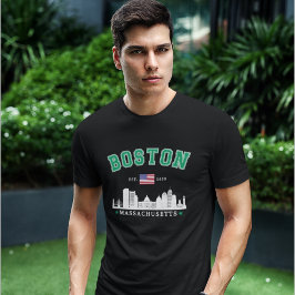 Boston Massachusetts Est. 1630 Funny Travel Tシャツ