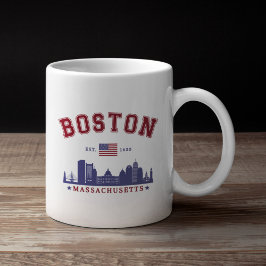 Boston Massachusetts Est. 1630 Travel コーヒーマグカップ