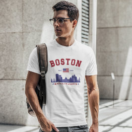 Boston Massachusetts Est. 1630 Travel Tシャツ