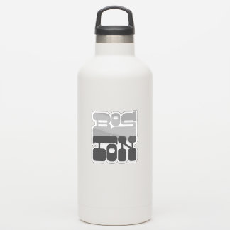 Boston Massachusetts Gray Bubble Letter シール