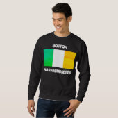 Boston Massachusetts Irish Flag – Boston Souvenir スウェットシャツ (正面フル)