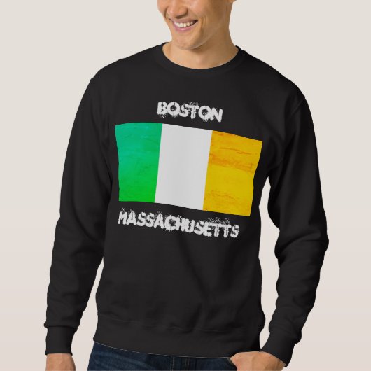 Boston Massachusetts Irish Flag – Boston Souvenir スウェットシャツ (正面)