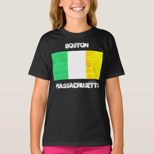 Boston Massachusetts Irish Pride – Celtic Roots Tシャツ (正面)