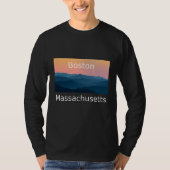 Boston Massachusetts Mountain sunset hometown Tシャツ (正面)