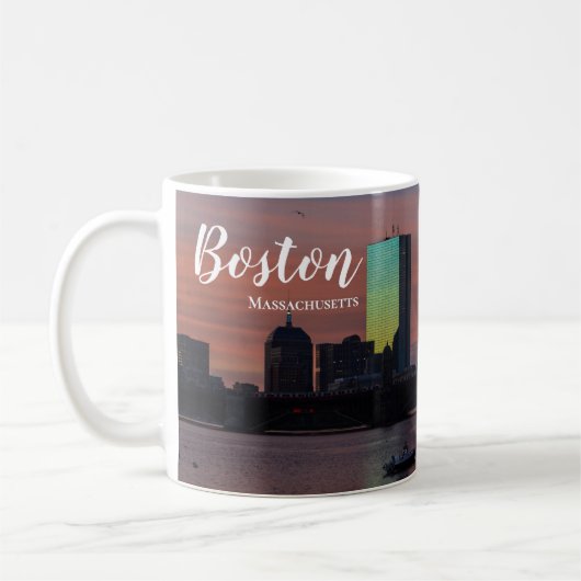 Boston Massachusetts Skyline Coffee Mug コーヒーマグカップ (左)