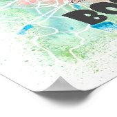 Boston Massachusetts USA Map Poster with Roads ポスター (角)