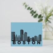 Boston Postcard – Iconic Skyline Silhouette  ポストカード (スタンド正面)