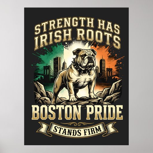 Boston Pride Irish Roots Bulldog ポスター (正面)