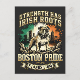 Boston Pride Irish Roots Bulldog ポストカード