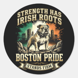 Boston Pride Irish Roots Bulldog ラウンドシール