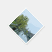 Boston Public Garden Massachusetts Painting スタンダードカクテルナプキン (角)