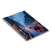 Boston Rain | Downtown City Street Massachusetts ノートブック (右側)