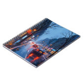 Boston Rain | Downtown City Street Massachusetts ノートブック (左側)