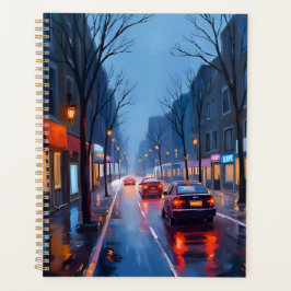 Boston Rain | Downtown City Street Massachusetts プランナー手帳