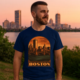 Boston Retro Art Deco Tシャツ