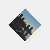 Boston Seaport Sunset City Skyline スタンダードカクテルナプキン (角)