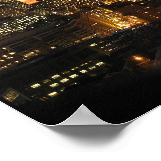 Boston Skyline at Sunset ポスター (角)