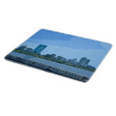 Boston Skyline Charles River Painting カッティングボード (角)