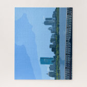 Boston Skyline Charles River Painting ジグソーパズル (縦)