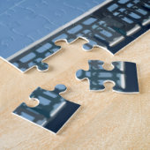 Boston Skyline Charles River Painting ジグソーパズル (側面)