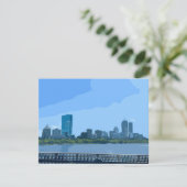 Boston Skyline Charles River Painting Card (スタンド正面)