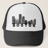 Boston Skyline Silhouette  キャップ (正面)