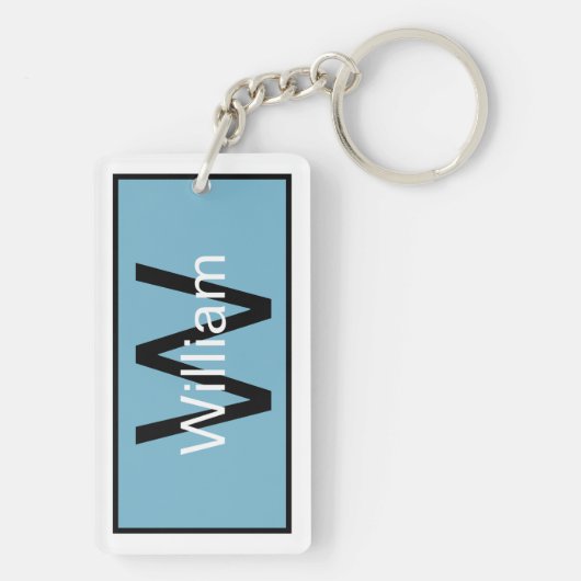 Boston Skyline Silhouette  キーホルダー (裏面)