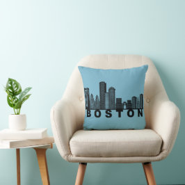 Boston Skyline Silhouette クッション
