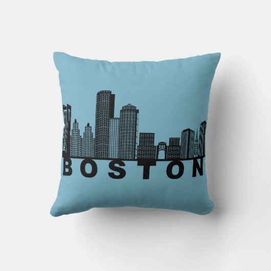 Boston Skyline Silhouette  クッション (裏面)