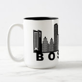 Boston Skyline Silhouette  ツートーンマグカップ (左)
