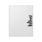 Boston Skyline Silhouette  ノートパッド (回転)