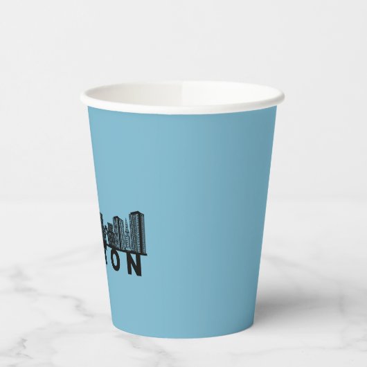 Boston Skyline Silhouette 紙コップ (左)