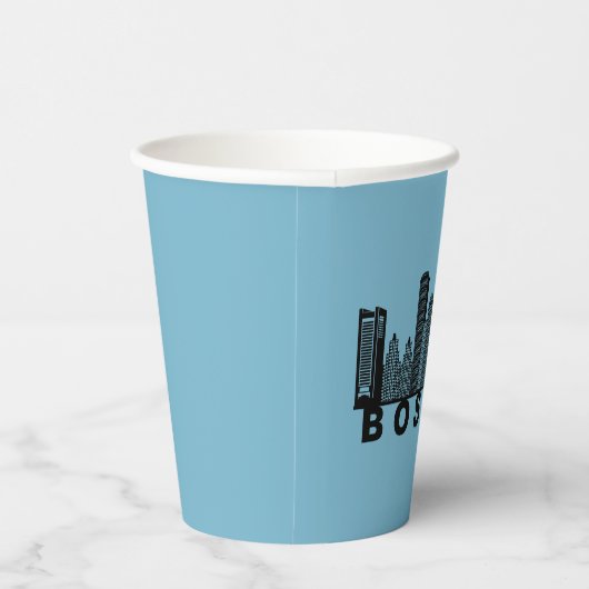 Boston Skyline Silhouette  紙コップ (右)