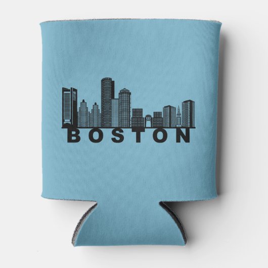 Boston Skyline Silhouette  缶クーラー (正面)