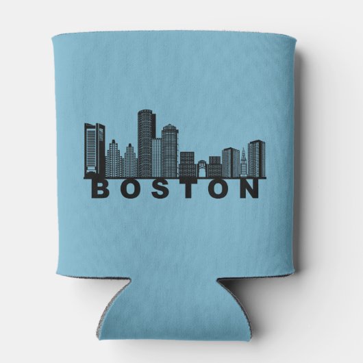 Boston Skyline Silhouette 缶クーラー (裏面)