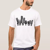 Boston Skyline Silhouette  Tシャツ (正面)