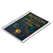 Boston Soccer Art 2026 Football Design ノートブック (左側)