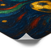 Boston Soccer Art 2026 Football Design ポスター (角)